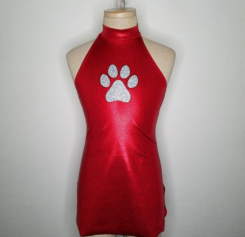 Sassy Dance Costume Dress w/Shorts EAGLE-Purple-CM & PAW-Red-CM & CL
