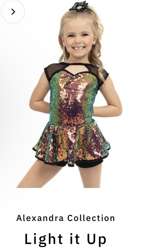 Just For Kix Alexandra Light It Up Costumes Ac6391 Size Small Retail $70