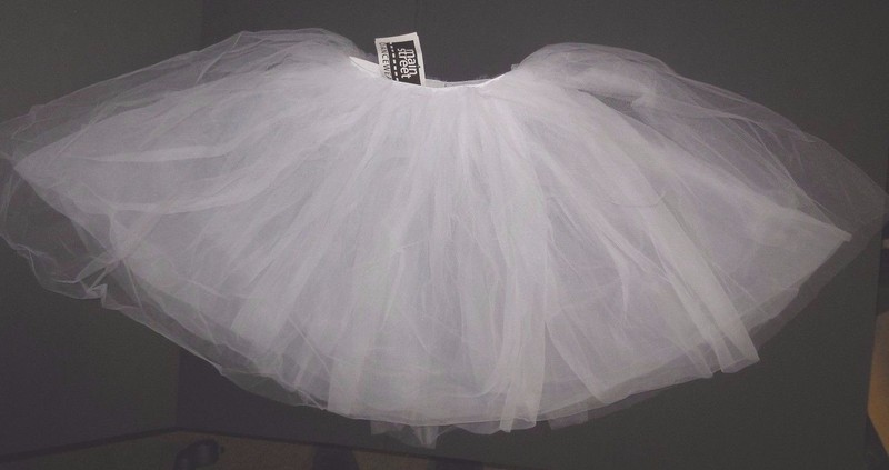 White Tutu Romantic Mid Length Chiffon & Tulle Child Adult Sizes #4918 gallery