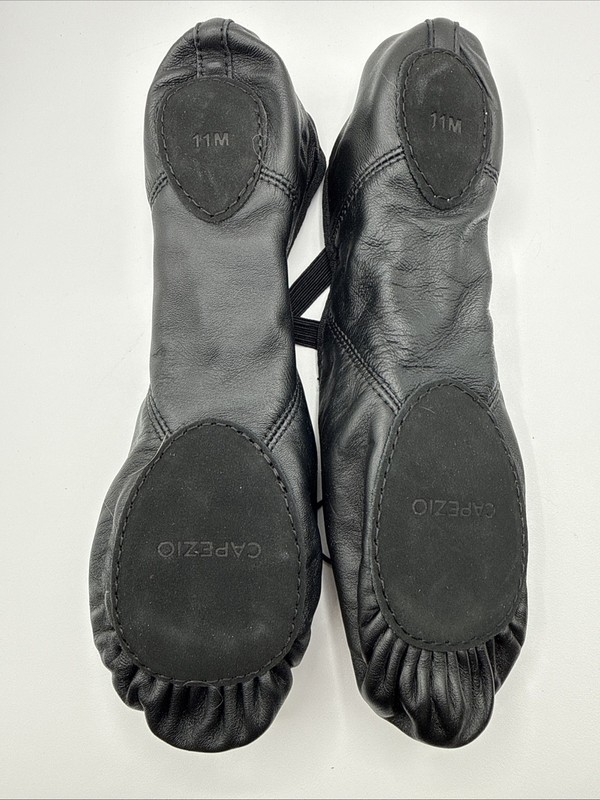 Capezio 2020 Romeo Mens Leather Ballet Shoes Black Size 11M Split Sole gallery