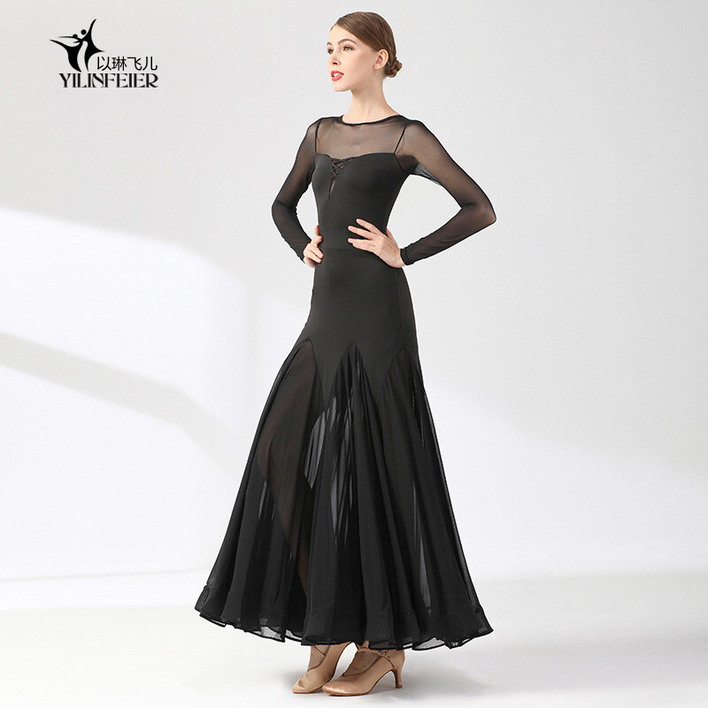 Adult Lady Fashion Modern Dance Waltz Dress National Standard Dance Show Dress gallery