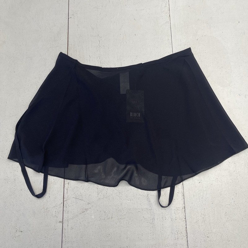 Bloch Georgette Solid Black Sheer Wrap Ballet Dance Skirt Women's Size OS New gallery