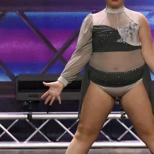 Custom Dance Costume Gray Large Adult Dress Outfit Competition Teen Girls Womens
