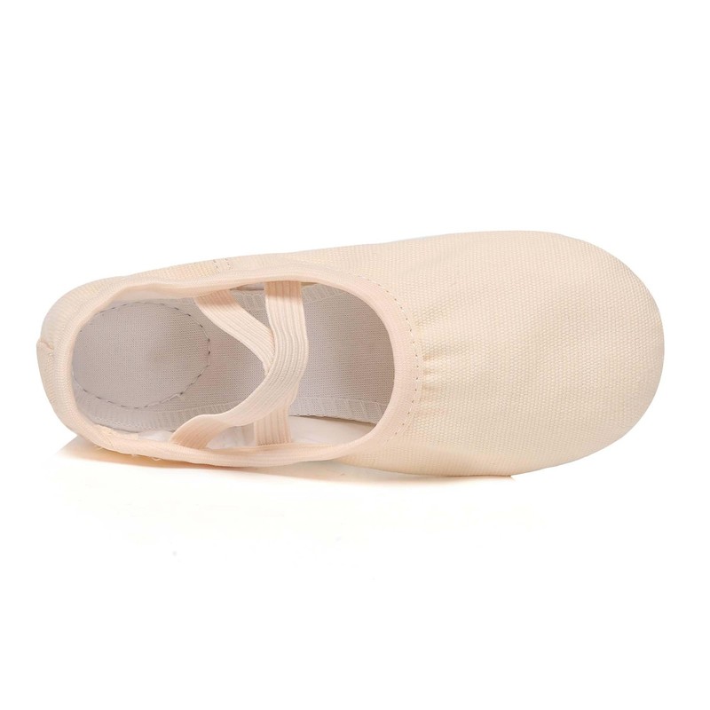 Danzcue Ballet Shoes for Girls-Soft Canvas Dance 3 Big Kid, Pink gallery
