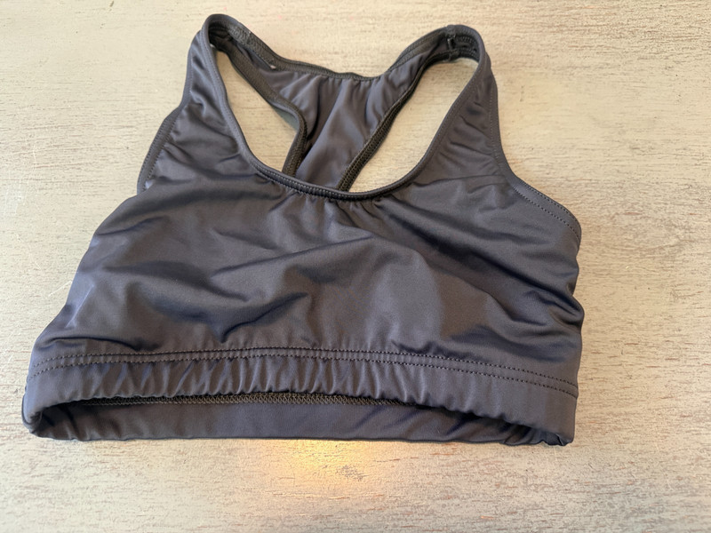 black WEISSMAN leotard gymnastics dance bra top size SA adult small