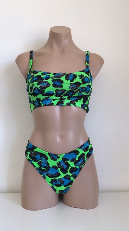 Schminke 🐯 leopard set animal print shoe string bra top bottoms dance wear pole
