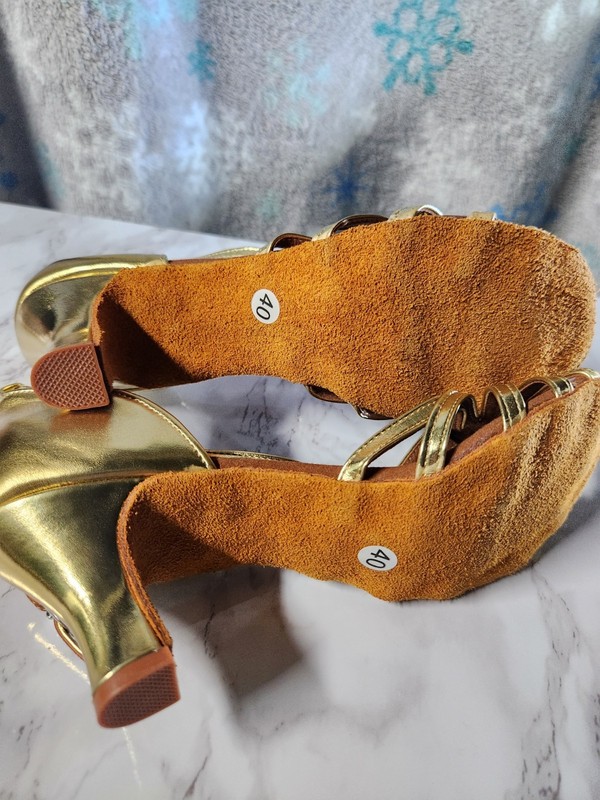 Latin Dance Shoes for Women Ballroom Dancing Shoes Heeled 40 (US 8) gallery