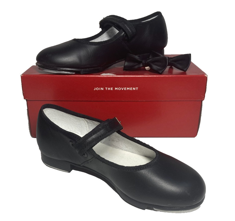 CAPEZIO Mary Jane 3800c Blk 13.5 M USED Removable Bows