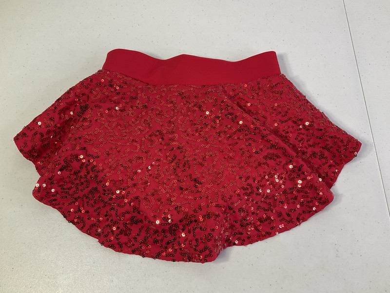 BALERA Red Sequin Skirt Over Bloomers. Size SC. Excellent Condition.