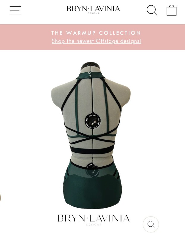 Jazz/Contemporary Bryn Lavinia Two-piece Hunter Green Solo Dance Costume MA gallery