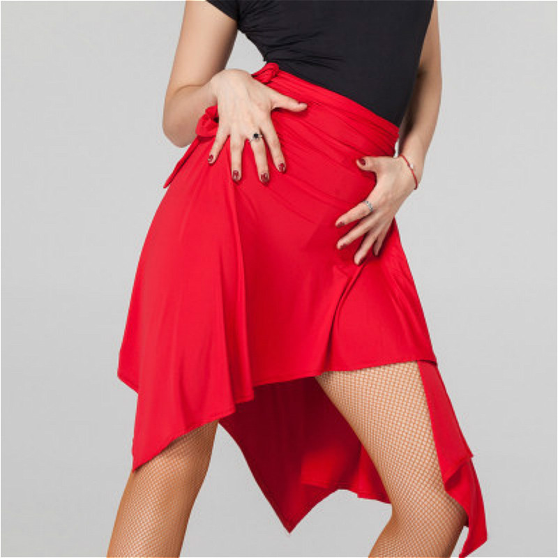 Lady Ballroom Latin Salsa Tango Dance Skirt Skate Wrap Scarf Dancewear Irregular gallery