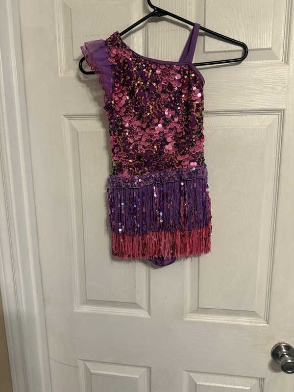 dance costume girls medium 8/10 glittery