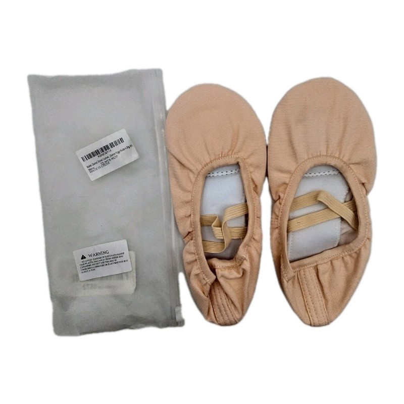 New Ballet Dance Slippers Split‑Sole Canvas Women US 6 EU 37 Yoga Pilates NIB