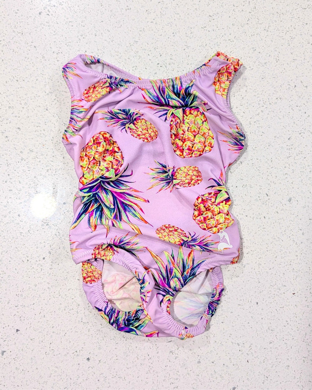 TINY TODDLER XXS Foxy Gymnastics Dance Leotard NEON Pineapples XX Small TD 2T-3T