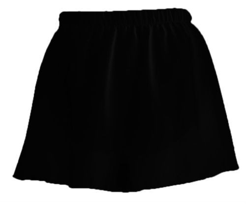 NEW Danskin 3318 Girls Black Georgette Pull-On Skirt for Dance Size 6x / 7