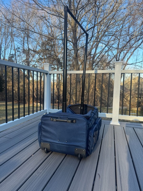 Kendall Country Rolling Dance Bag w. Garment Rack, Navy Blue, Large 28" OPEN BOX gallery