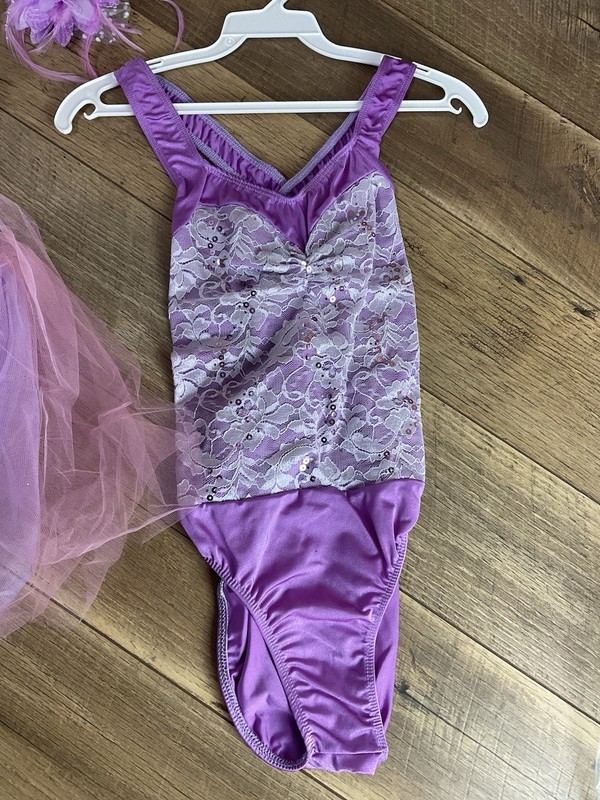 Art Stone “Fanfare” Orchid Dance Costume w/ Leotard and Tutu- Size Small Adult