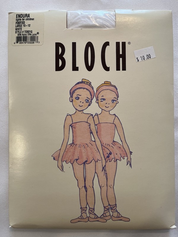 Bloch Dance Rights For Girls – Size Large 10-12 – White – StyleT0921G