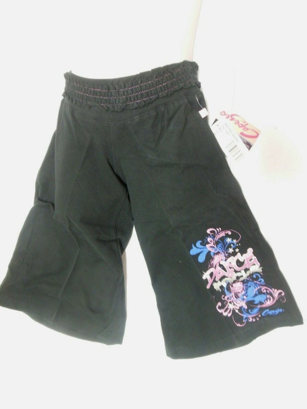 CAPEZIO GIRLS Smocked Gaucho Dance Pants Screenprinted XSM ch (fits girls 4-6C) gallery