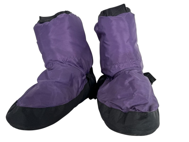 Bloch Warm Up Dance Booties Large Purple Black Boots Large 8 10 Ballet Dancing