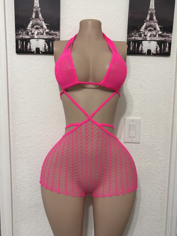 Exotic DanceWear Stripper 2pc String Bikini Shorts
