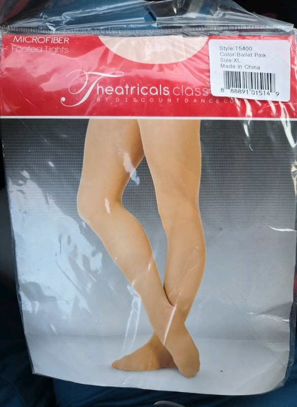 Theatricals Classwear Microfiber Footed Tights New In Package Size XL