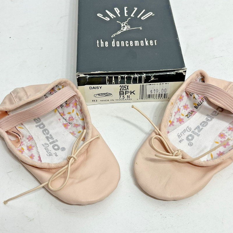 Capezio Daisy Ballet Leather Dance Shoes Little Girls Size 7.5N New Old Stock