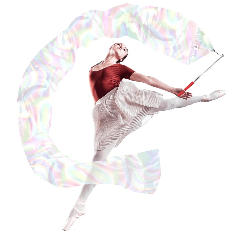 Church Worship Dance Streamer with Rod Gymnastics Dance Artistic Twirling Ribbon