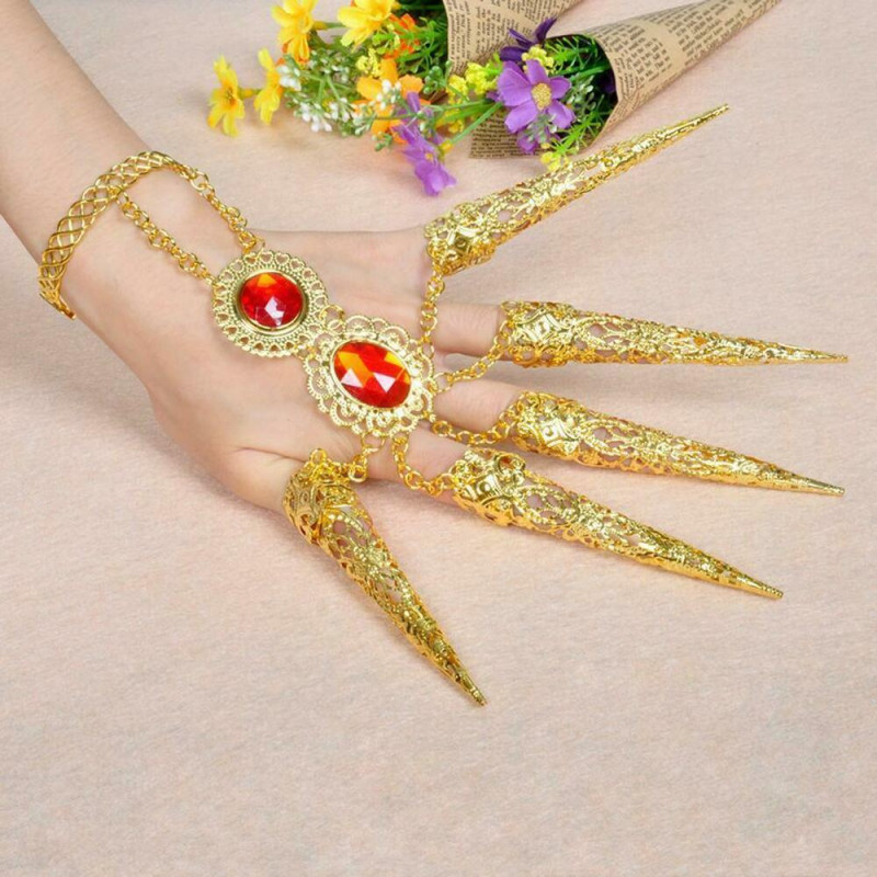 Adjustable Belly Dance Fingernail Bracelet Egypt Jewelry Costume Tools gallery