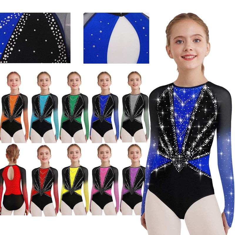 Girls Bodysuit Ballroom Leotard Athletic Unitard Festival Jumpsuit Fitness Yoga gallery