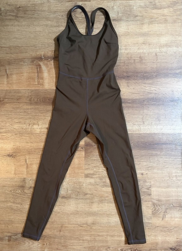 Lovesoft Women’s Size Small Catsuit Bodysuit Dance Uni-tard Brown Super Stretchy