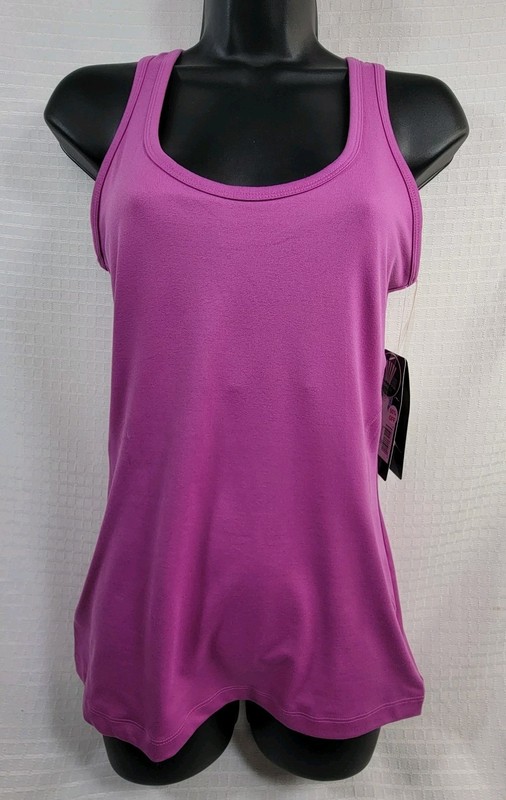 Capezio Studio Dri Mireille Tank Top Magenta Racerback Activewear Tank Top SZ MA