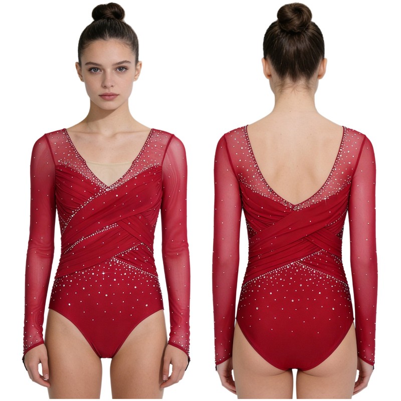 Women Jumpsuit Party Dancewear Rave Leotard Contemporary Bodysuit Rhinestone