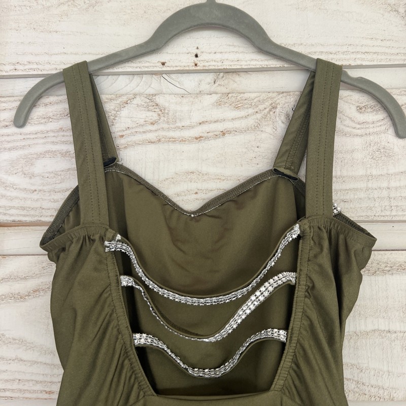 Kelle custom dance solo lyrical costume olive green MA Medium Adult gallery