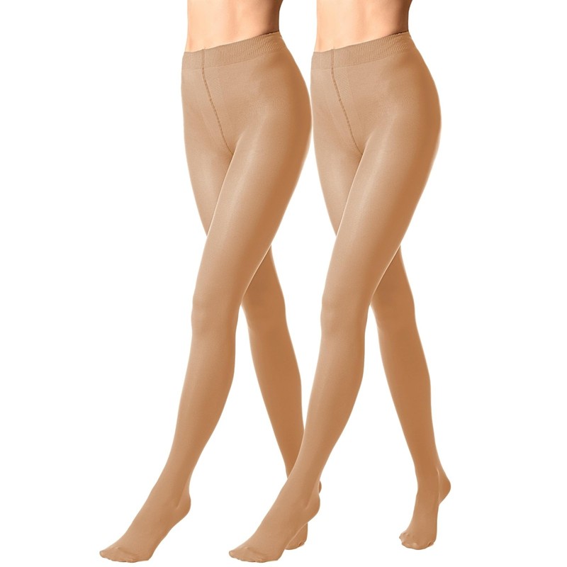 Ballet Dance Tights 2pack for Teenagers Women’s [Sticker XL] Size S/M Suntan x2