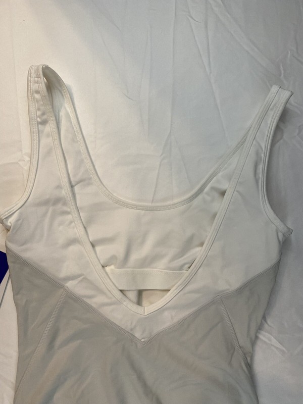 Women’s Yoga Workout Leotard With Built In Sports Bra Size S Joy Lab Grey/White gallery