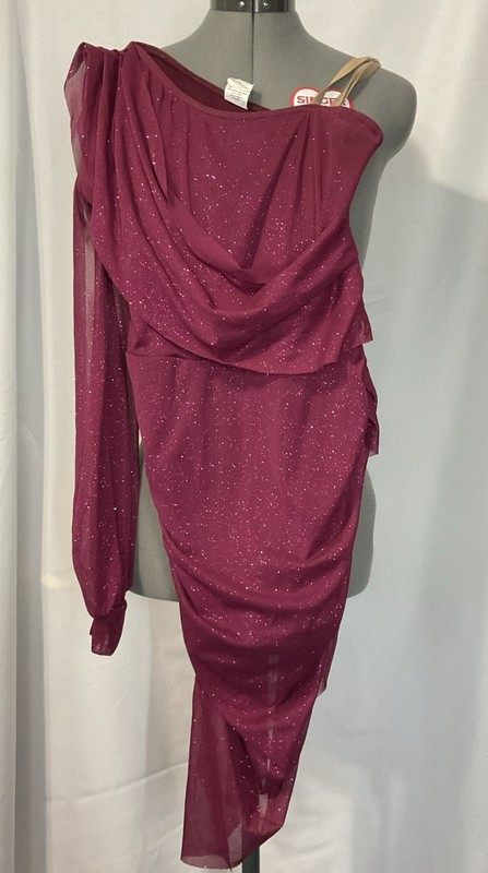 A Wish Come True 22952 Size SA Small Adult Dance Costume Maroon”Here With Me”