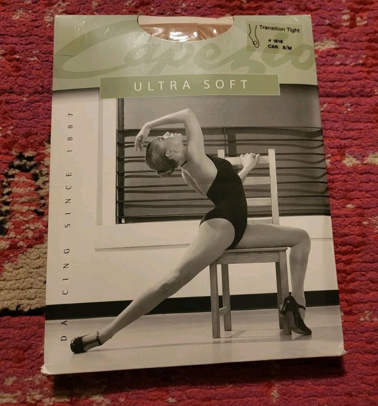 NEW Capezio Transition Tight Ultra Soft Car S/M #1816 beige flesh color adult