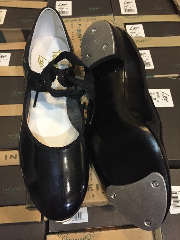 LEO’s LEO 808W Tap Dance shoes patent leather w/ bows Tempo ADULT sz 5.5
