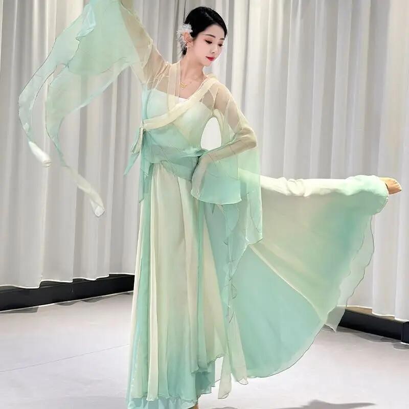 Chinese Dance Dress Women Classical Dancer Performance Costumes Practice Clothes gallery