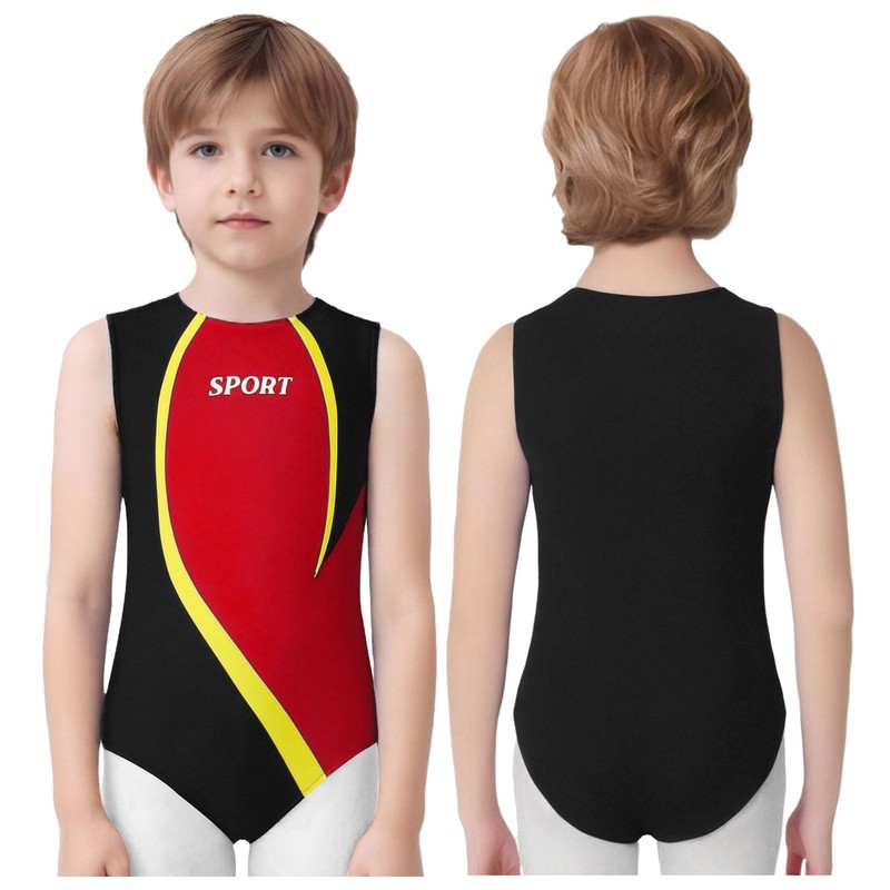 Kids Boys Leotard Cycling Unitard Sportswear Bodysuit Swimsuits Swimwear Dance
