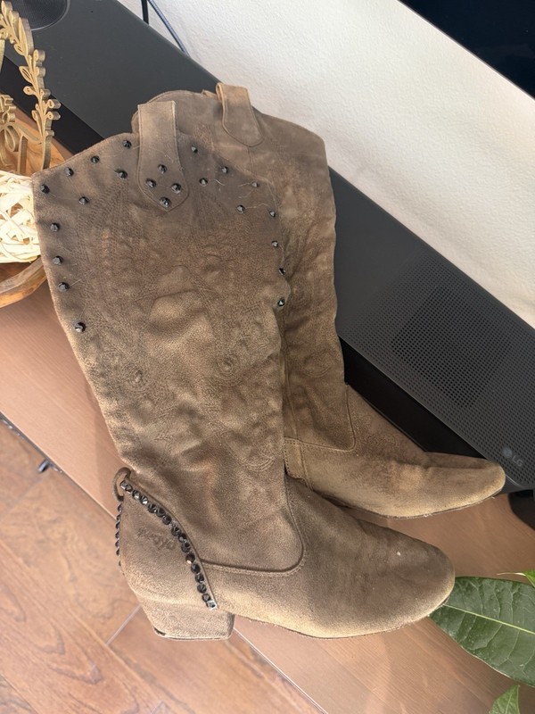 SwayD Country Dance Boots Women’s Size 35 Brown Rhinestone Western Dancing Boots