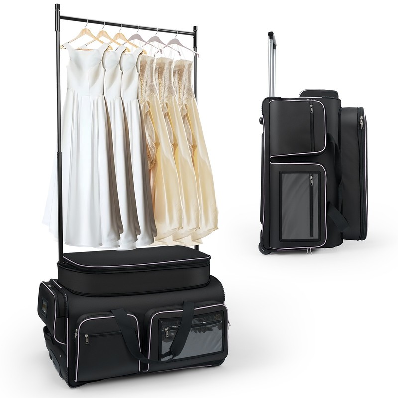 Dance Bag with Garment Rack 28″ Black Dance Costumes Rolling Garment Bags