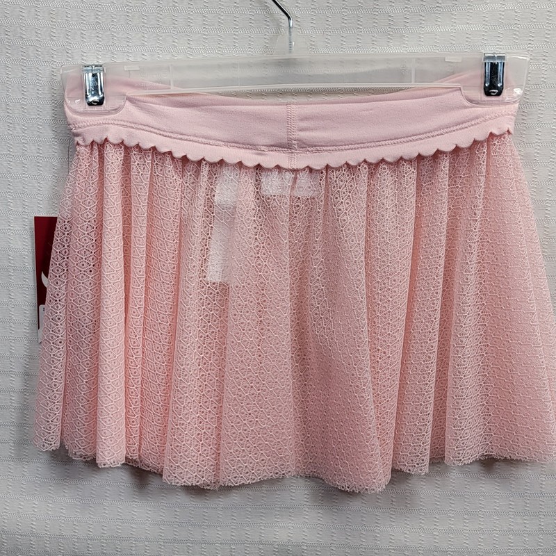 NWT Capezio "The Dancemaker" Lace Pull-On Pink Skirt Lace Overlay gallery