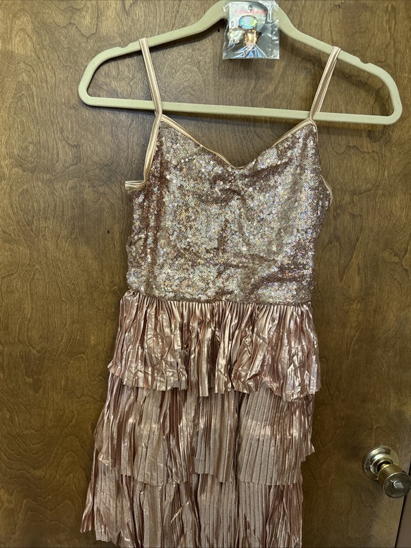 Weissman Balera Medium Adult Rose Gold Sequin Dance Costume