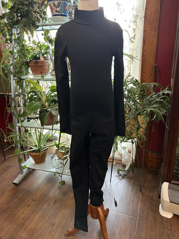 Balera Black High-Neck One-Piece Full Body Long Sleeve Unitard – A/Lg