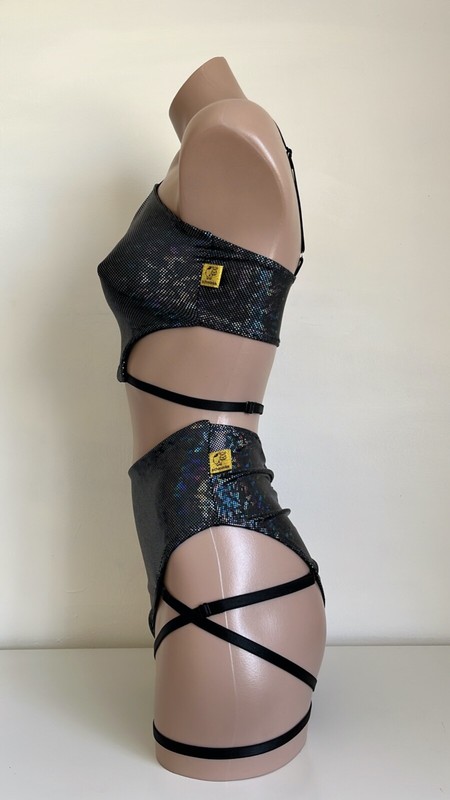 Schminke 😽 Baby Evils bra top dance set Pole-wear pleasure bottoms hologram gallery