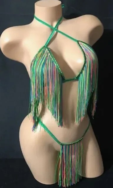 Exotic Dancer Stripper Sexy Fringe Dancewear (G2137)