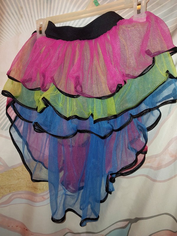 Unbranded Colorful Layered Dance Skirt Costume Child M