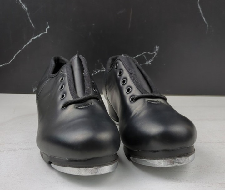 NEW JooCare Dance Class Black Leather Jazz Tap Shoes Adult Men’s Sz 11.5